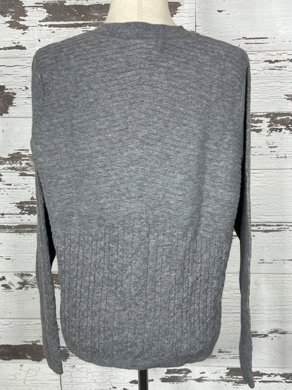 CABI No Doubt Pullover Sweater Heather Gray Long Sleeve Sz M #1201 EUC - Picture 4 of 6